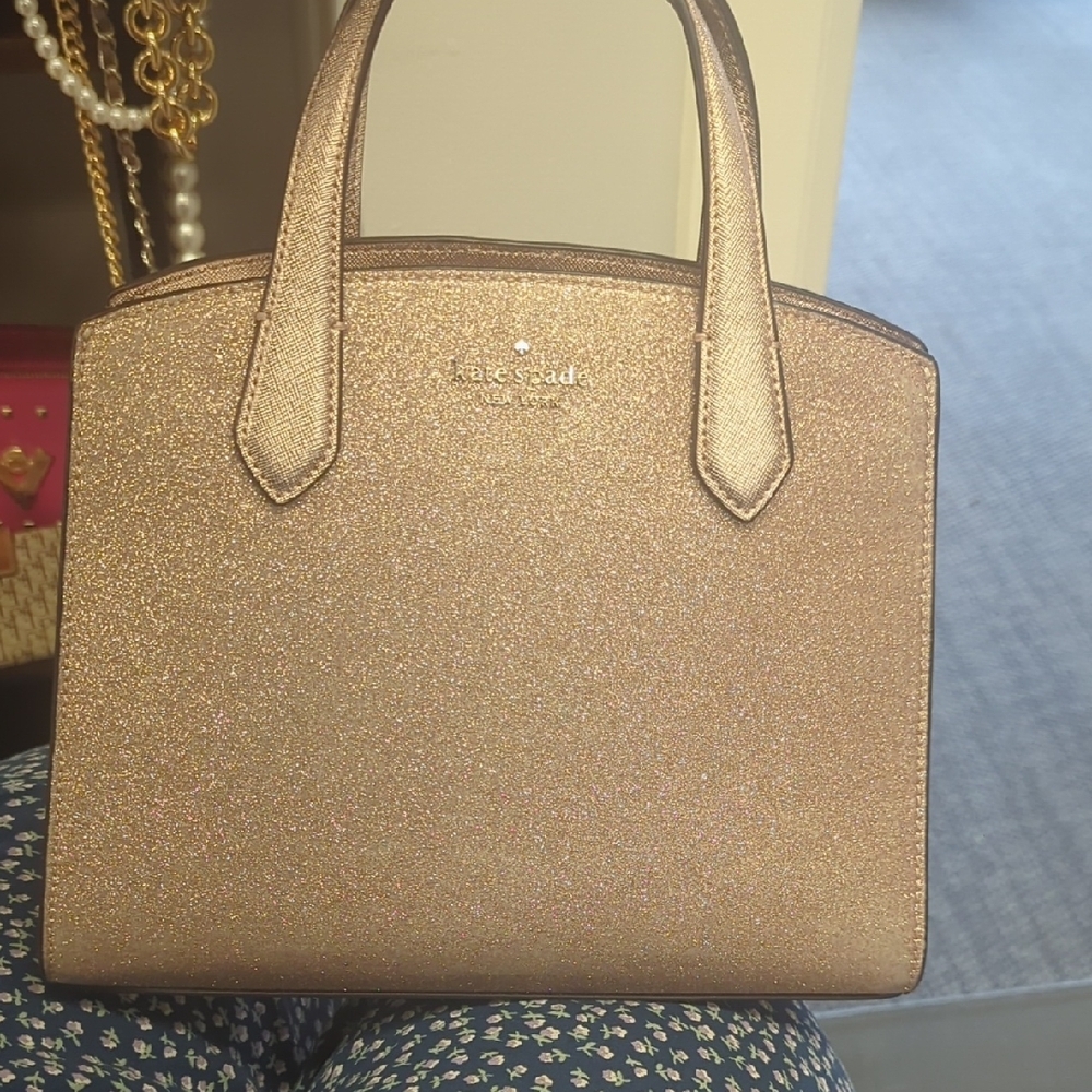 Kate Spade Gold Satchel with Luxurious Finish - Picture 1 of 9